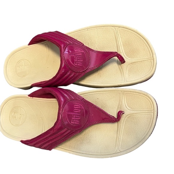 Fitflop Pink and Cream Sandals - Picture 2 of 7